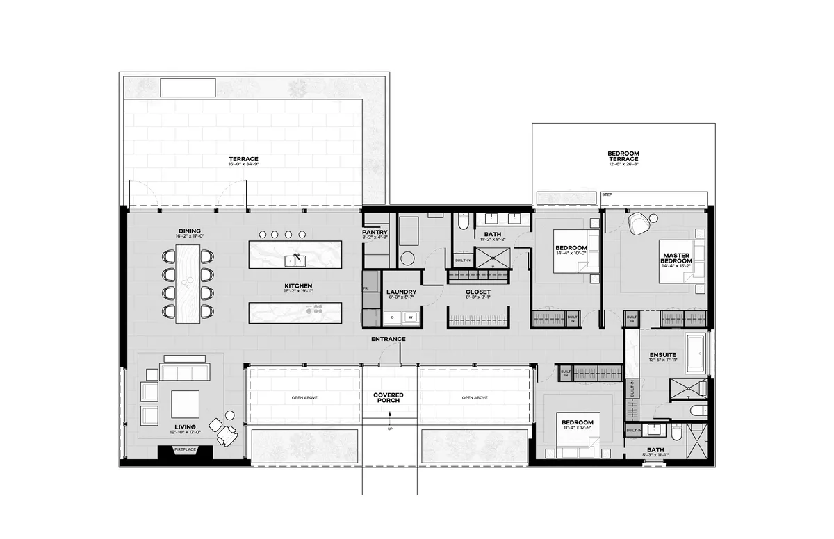 My Modern Home Plan No20 | Main Floor Plan | Option 3
