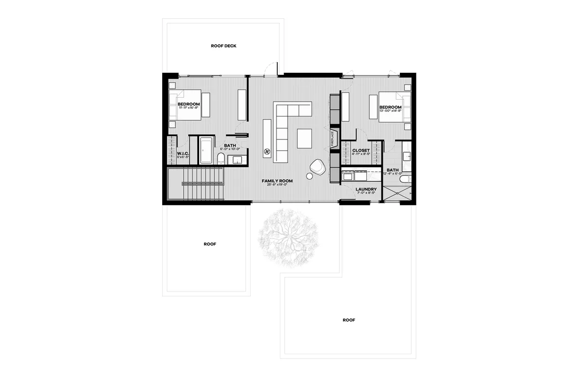 MY MODERN HOME PLAN - 23 - SECOND FLOOR PLAN (OPTION 1)