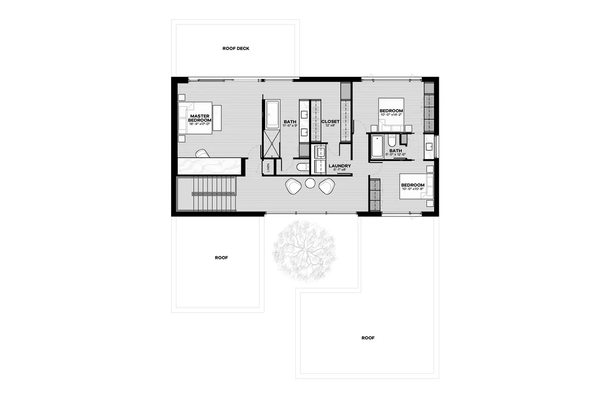 MY MODERN HOME PLAN - 23 - SECOND FLOOR PLAN (OPTION 2)